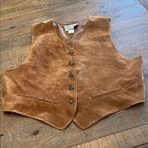Stonebridge Vintage Suede Brown Vest women medium